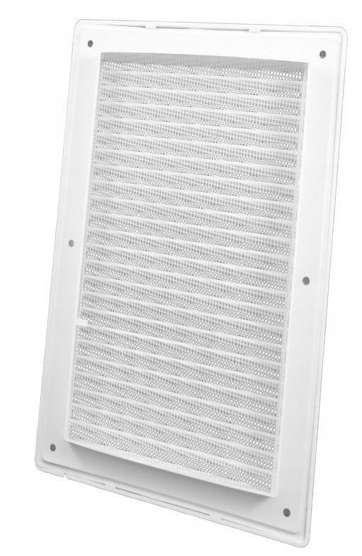 Luxury White Duo Smart Louvre Vent with Fly Mesh, 140mm x 210mm
