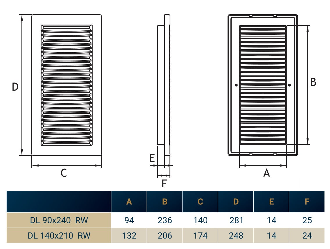 Luxury White Duo Smart Louvre Vent with Fly Mesh, 140mm x 210mm