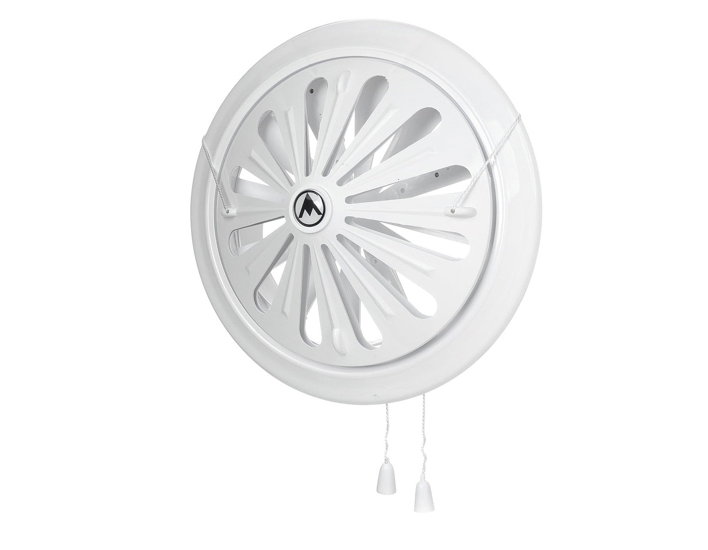 White Adjustable Round Louvre Vent, 80mm - 160mm