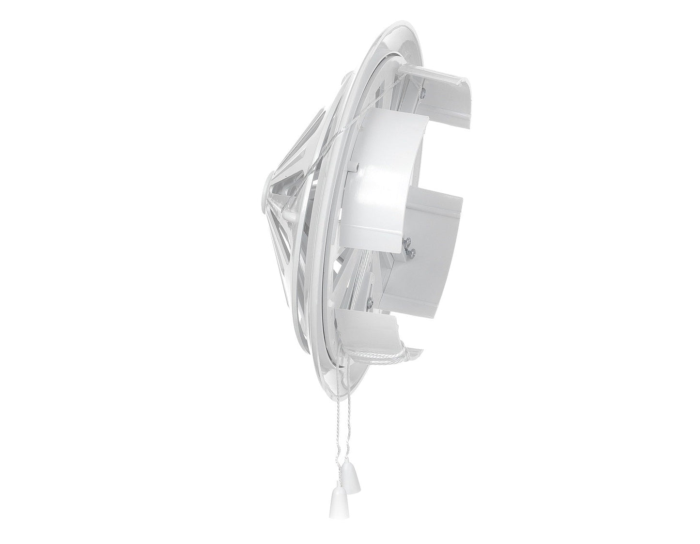 White Adjustable Round Louvre Vent, 80mm - 160mm