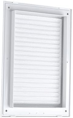 White Duo Smart Louvre Vent with Fly Mesh, 90mm x 240mm