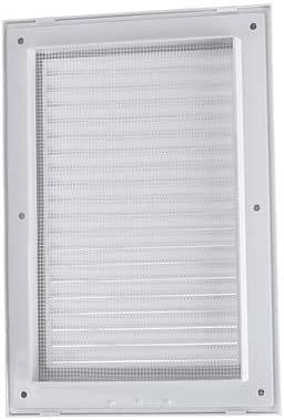 White Duo Smart Louvre Vent with Fly Mesh, 90mm x 240mm