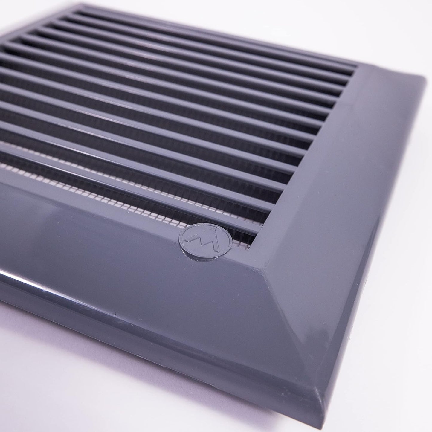 Grey Duo Smart Louvre Vent with Fly Mesh, 140mm x 210mm