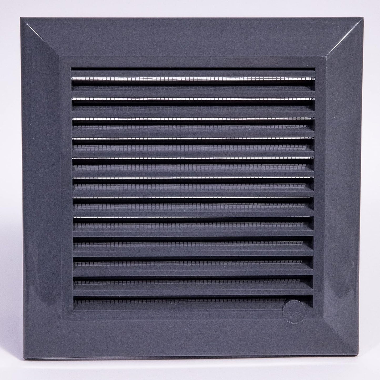 Grey Duo Smart Louvre Vent with Fly Mesh, 140mm x 210mm
