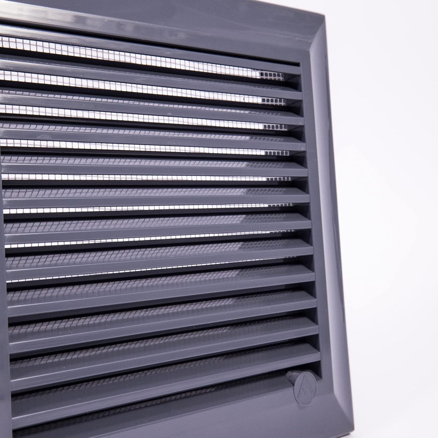 Grey Duo Smart Louvre Vent with Fly Mesh, 140mm x 210mm
