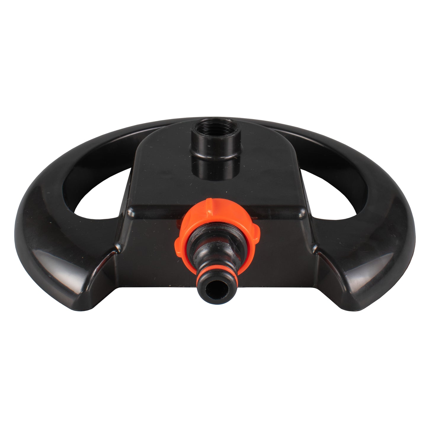 3-Arm Rotating Garden Sprinkler, Black & Orange
