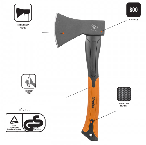 800g Hand Axe Hatchet with Fiberglass Handle