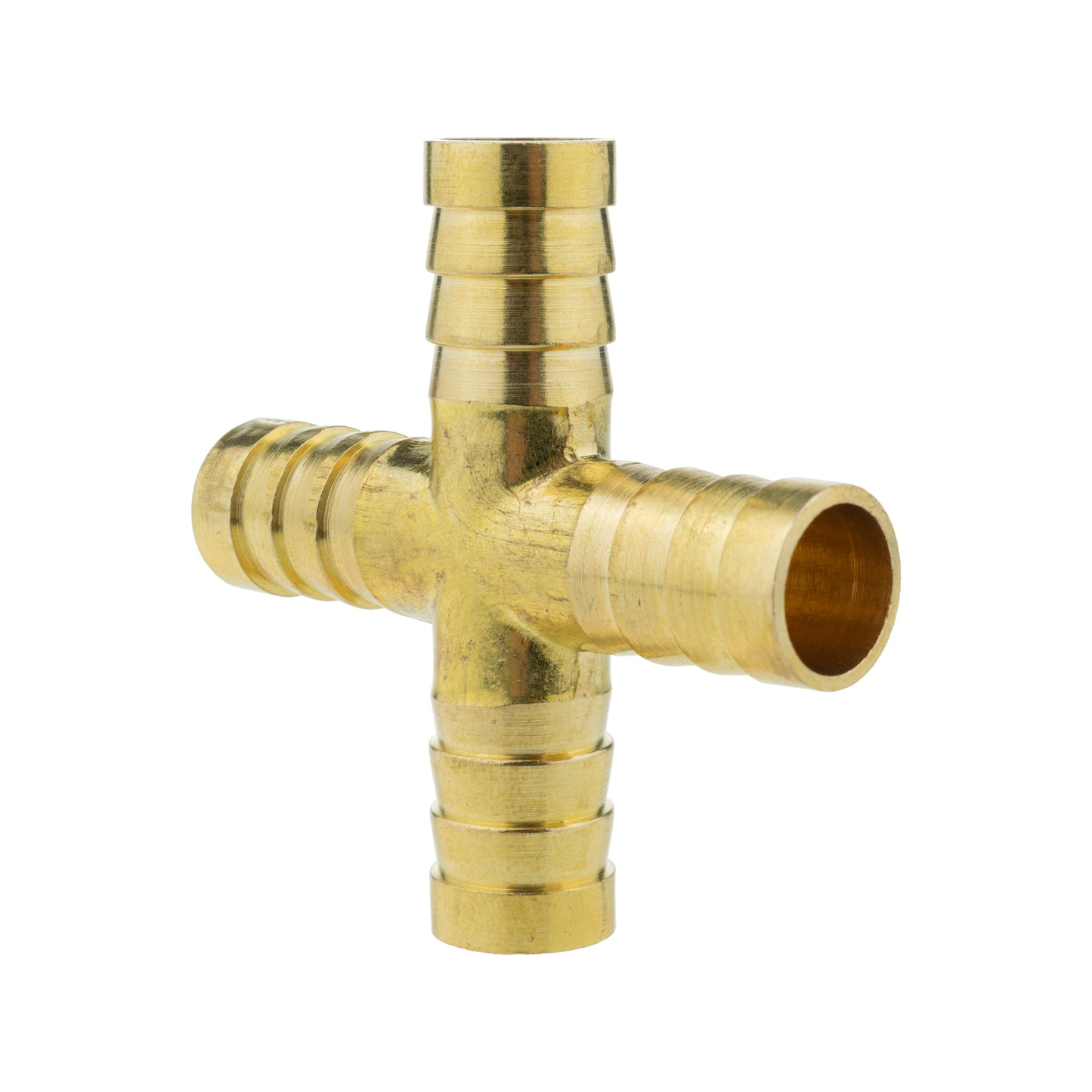 Brass 4-way Cross Splitter, 12mm