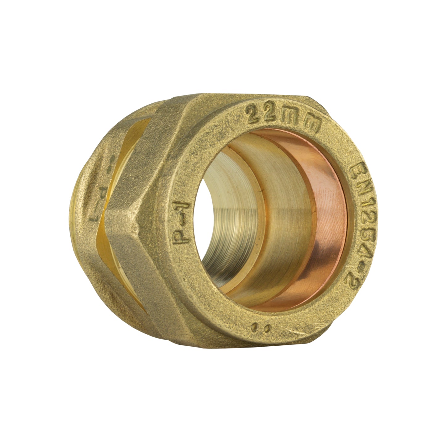 Brass Compression Adapter for 22mm Copper Piping, 3/4"