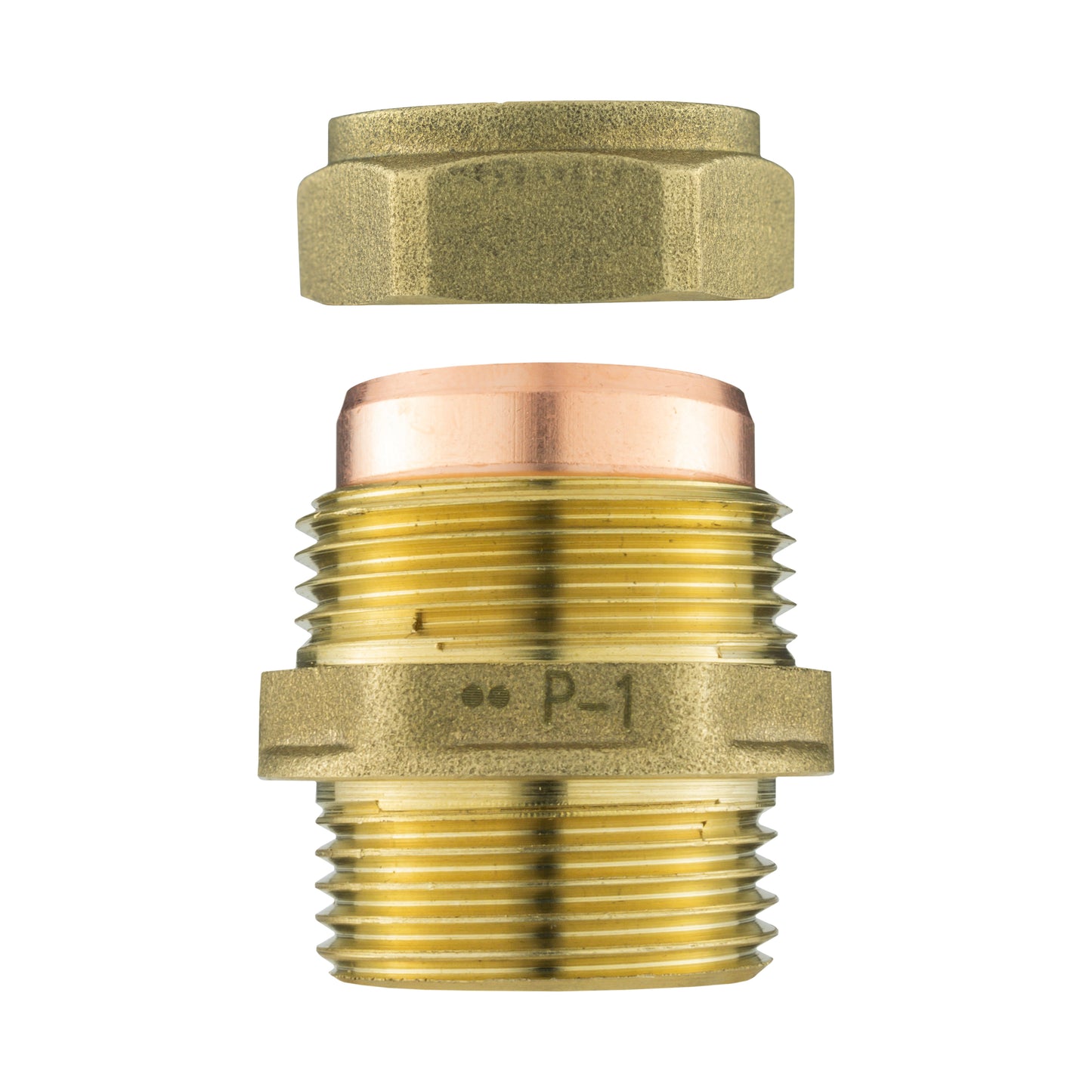 Brass Compression Adapter for 22mm Copper Piping, 3/4"