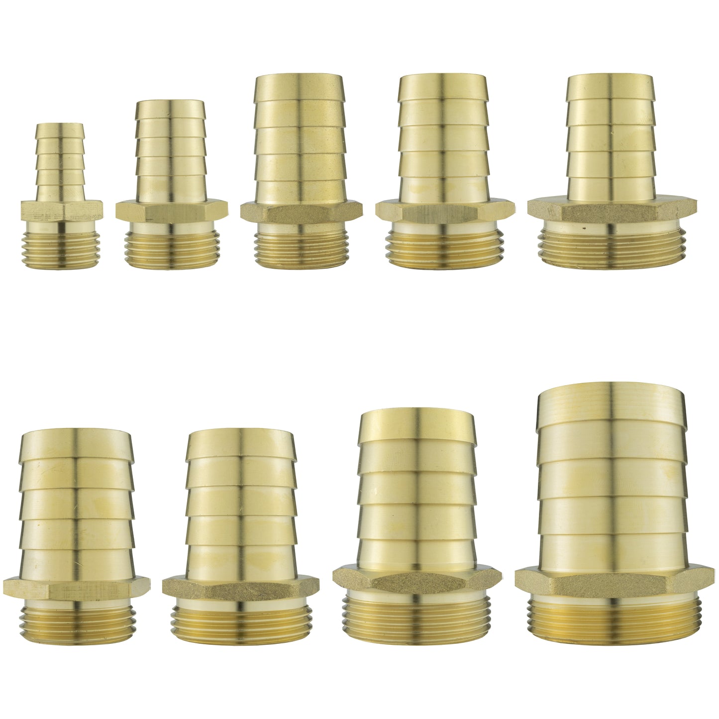 Brass 38mm Barbed Joiner with 1.5" BSP Male Thread