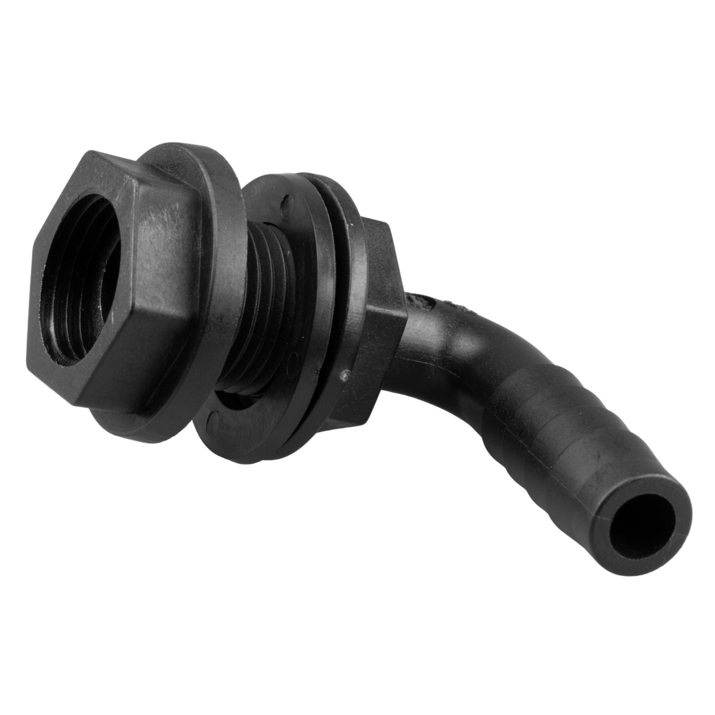 Water Butt 90° Overflow Elbow with Nut & Washer, 1/2"