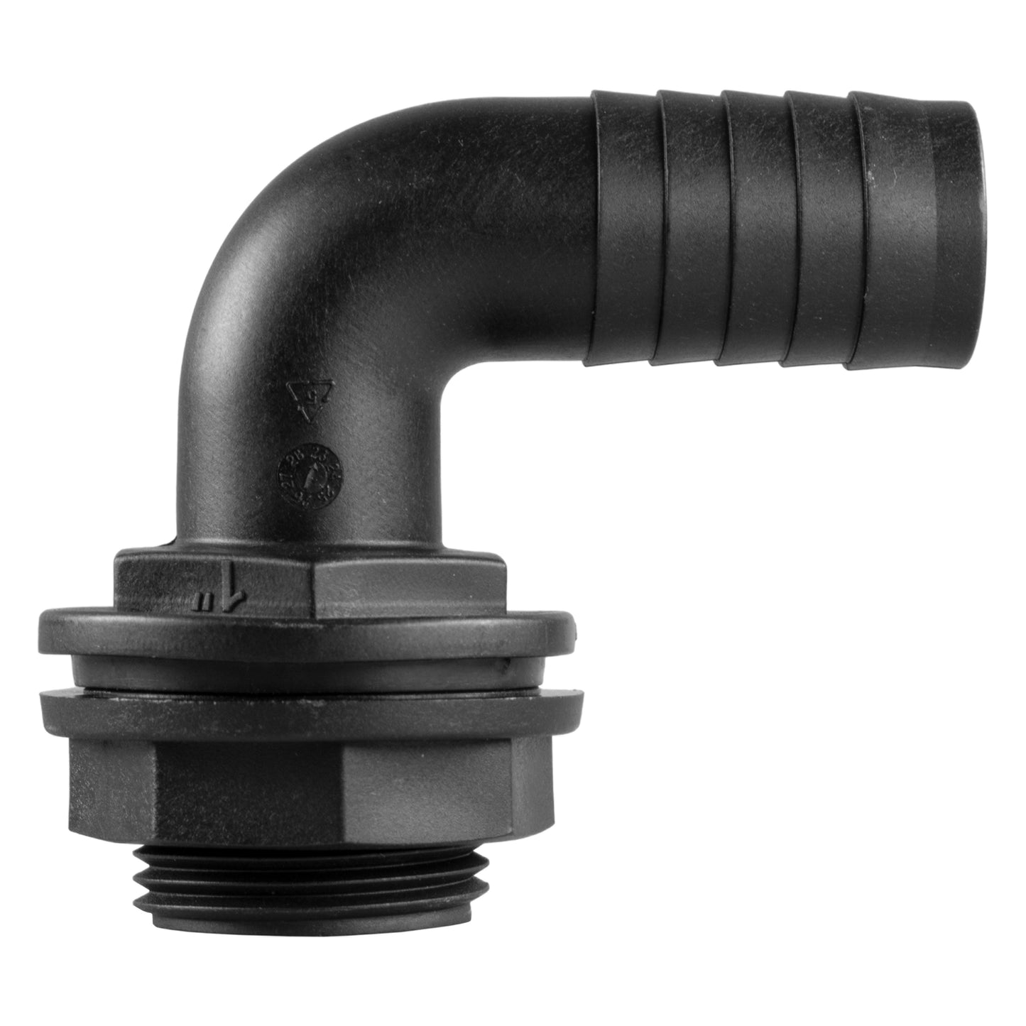 Water Butt 90° Overflow Elbow with Nut & Washer, 1"