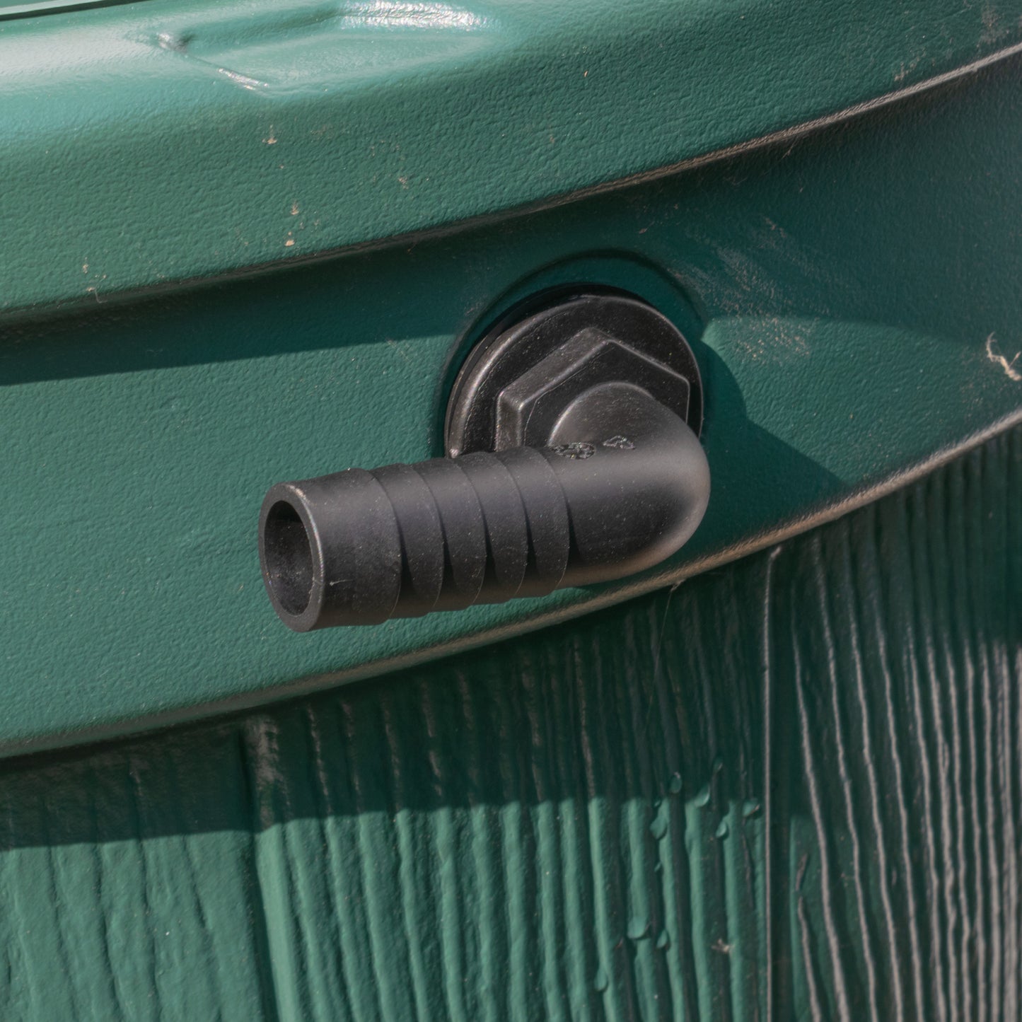 Water Butt 90° Overflow Elbow with Nut & Washer, 1"