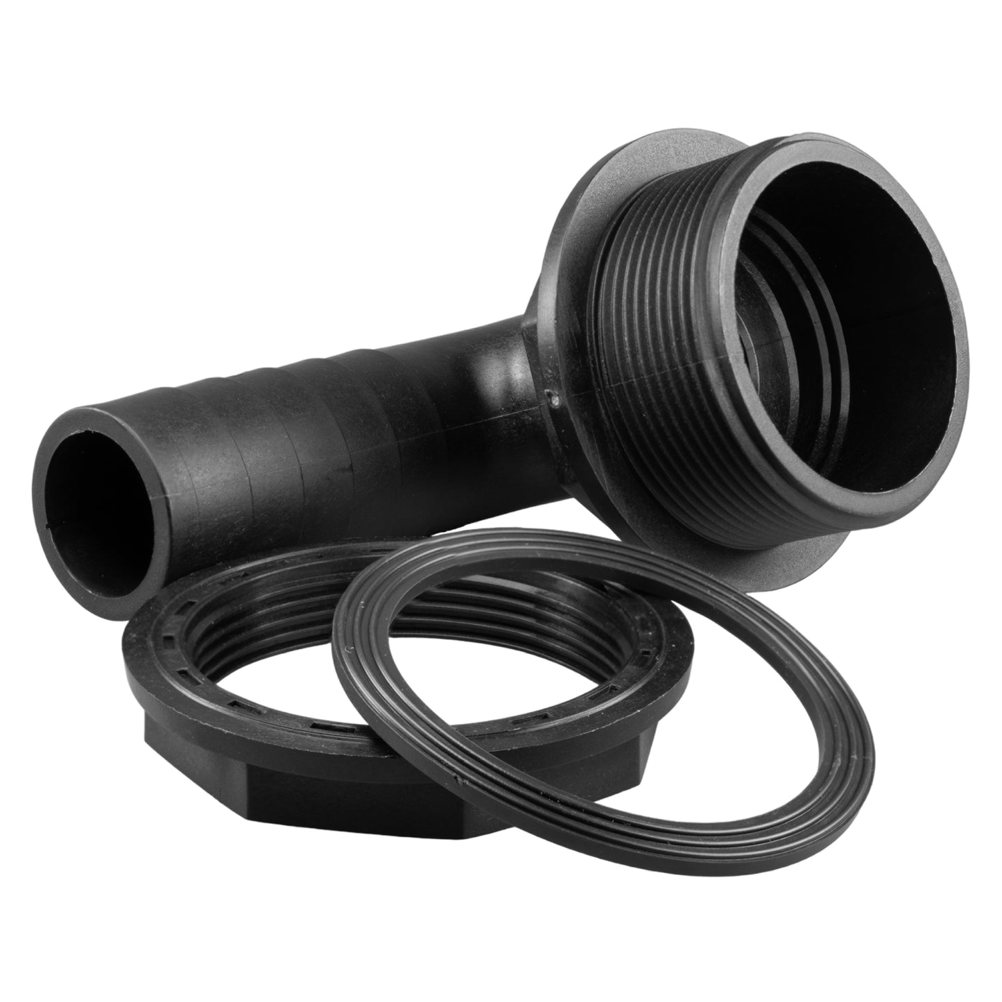 Water Butt 90° Overflow Elbow with Nut & Washer, 2" - 1.25"