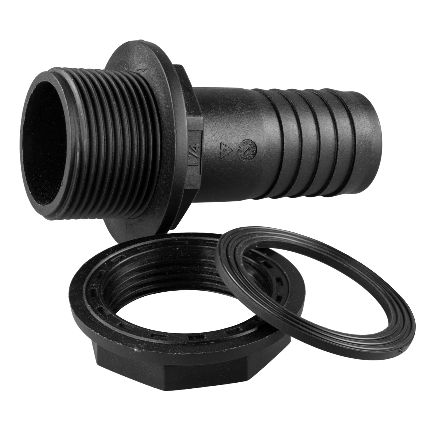 Water Butt Overflow Adapter with Nut & Washer, 1.25"