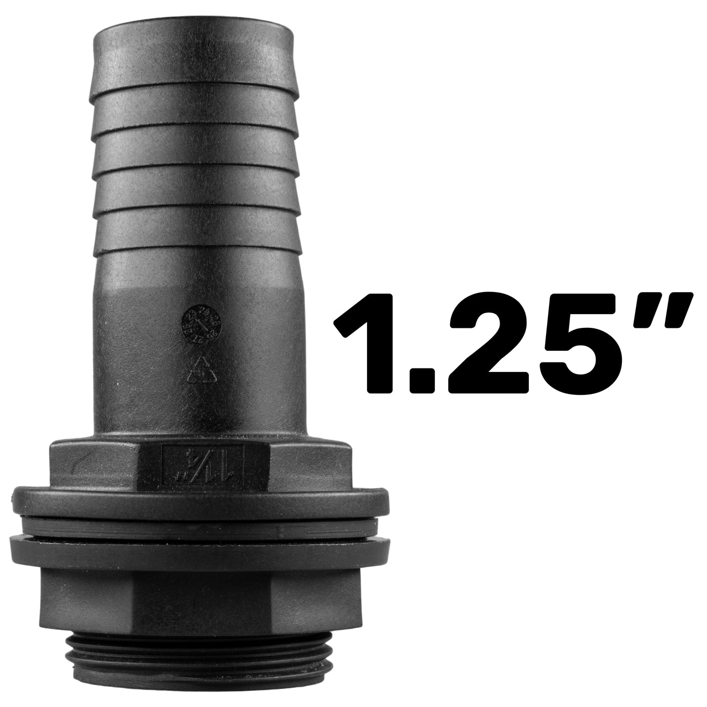 Water Butt Overflow Adapter with Nut & Washer, 1.25"