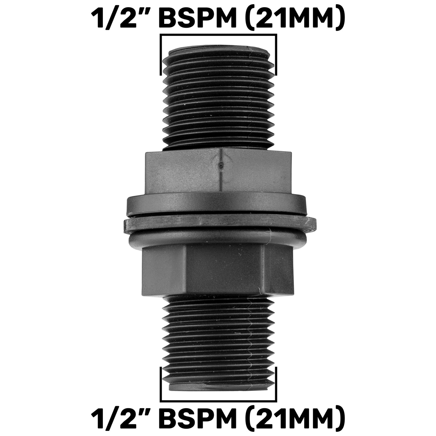 Threaded Water Butt Tank Adapter, 1/2"