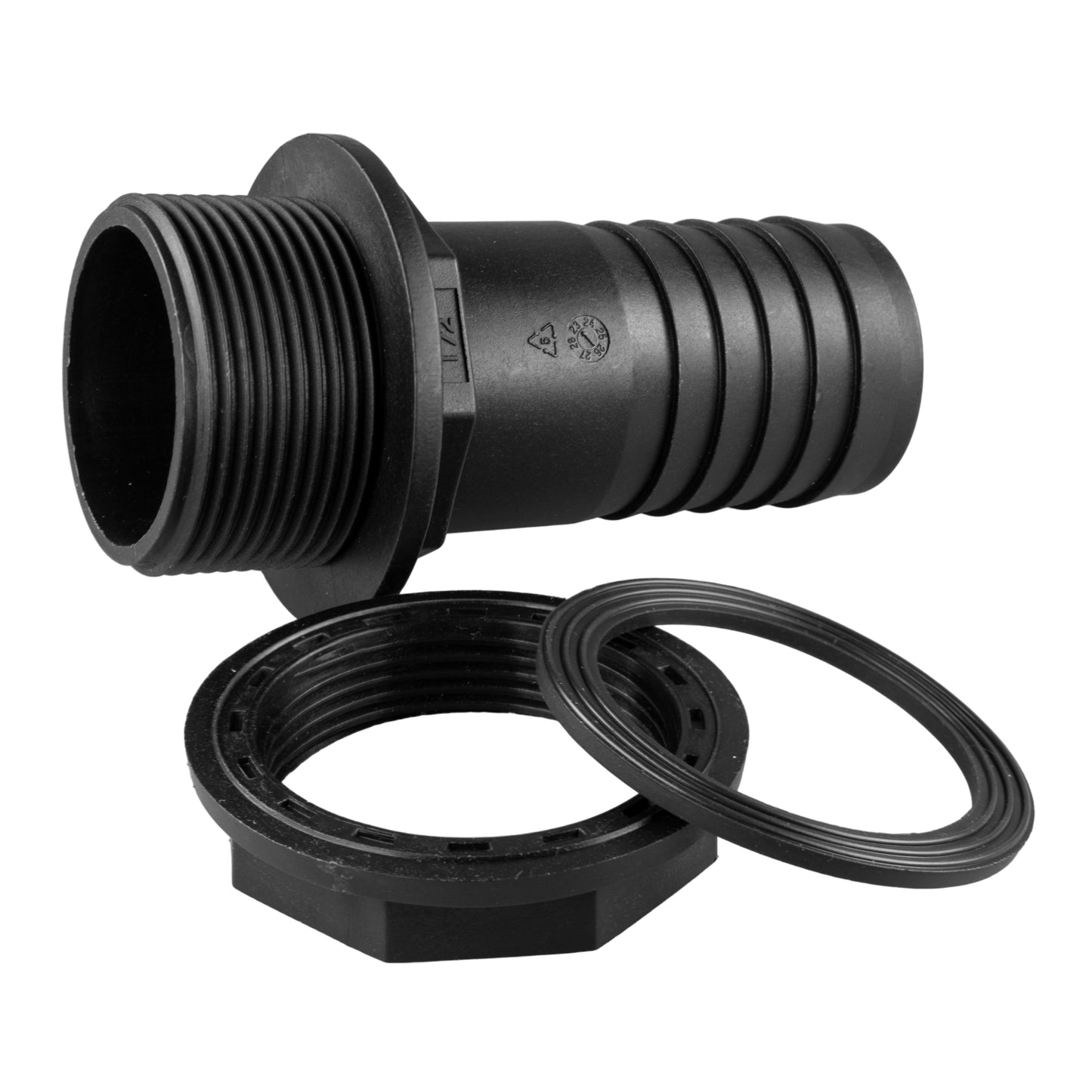 Water Butt Overflow Adapter with Nut & Washer, 1.5"