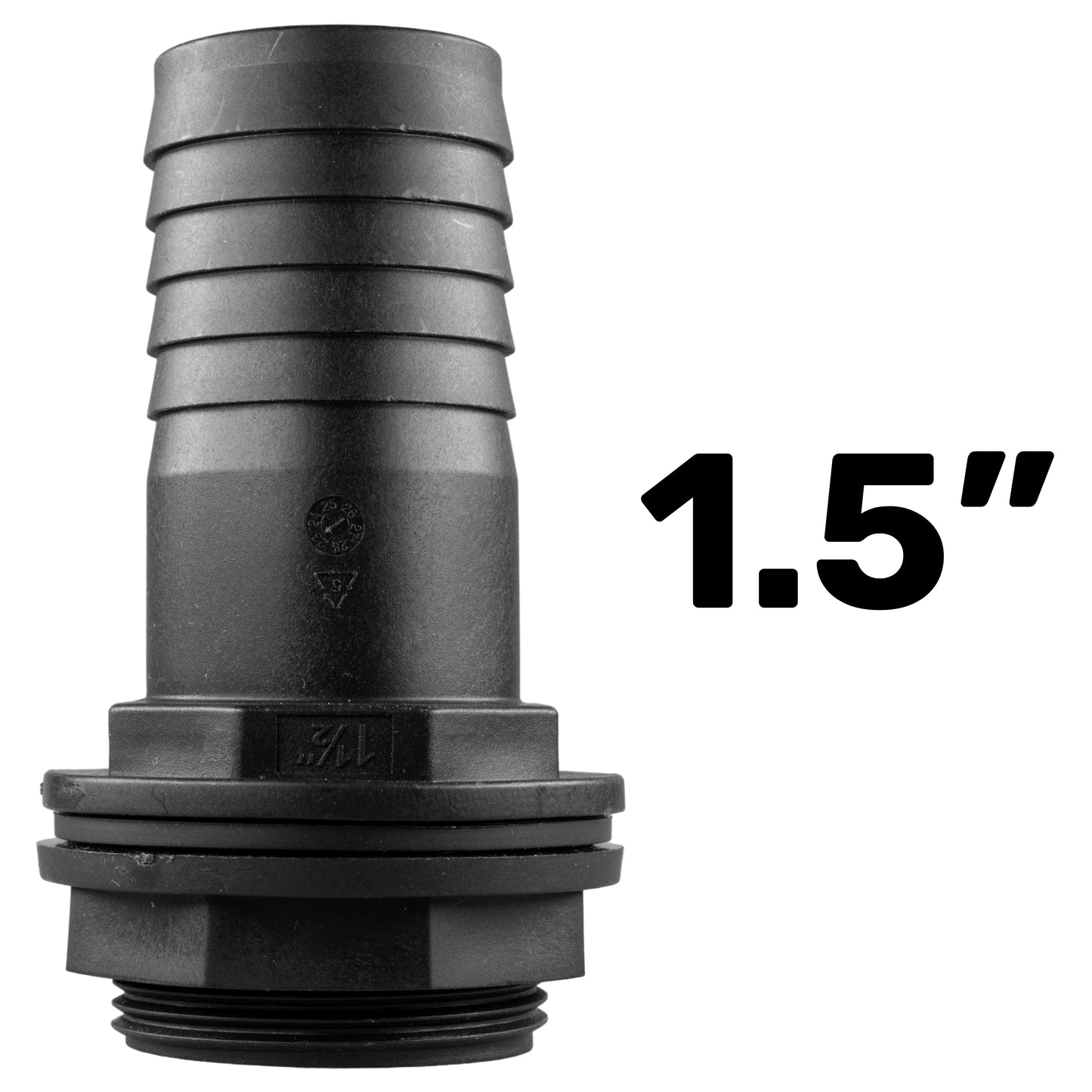 Water Butt Overflow Adapter with Nut & Washer, 1.5"