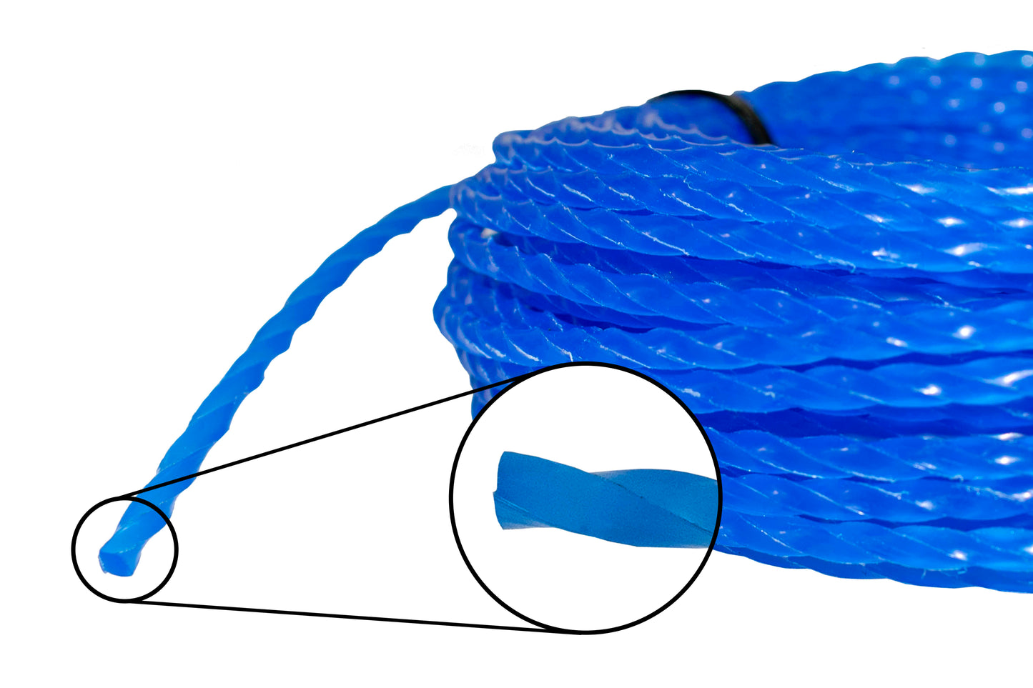15m Twisted Blue Trimmer Line, 3mm