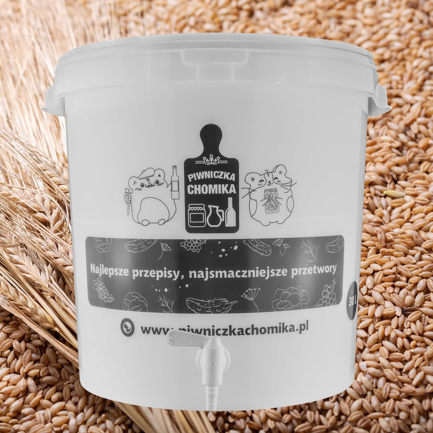 30L Home Brewing Fermenation Bucket with Lid & Tap