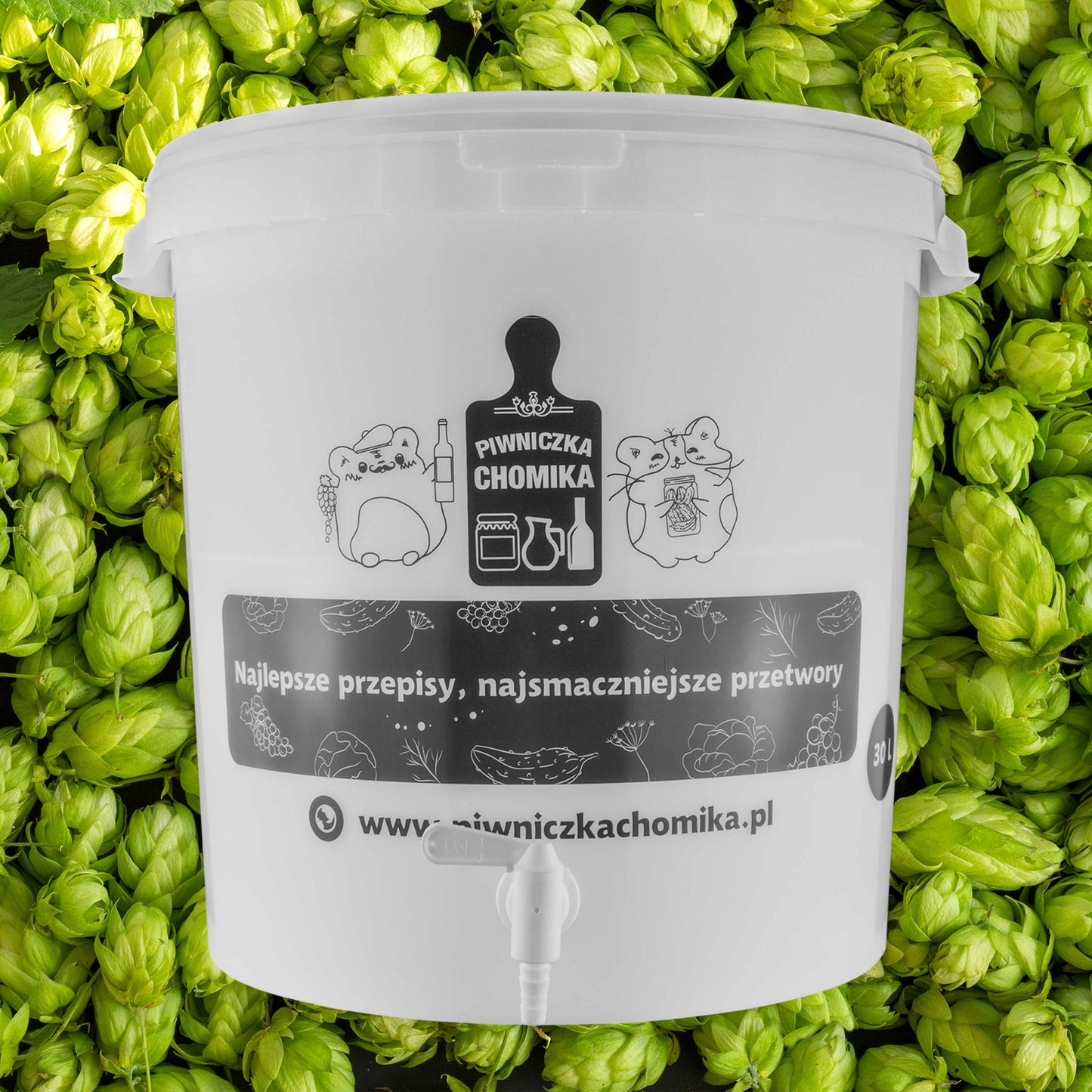 30L Home Brewing Fermenation Bucket with Lid & Tap
