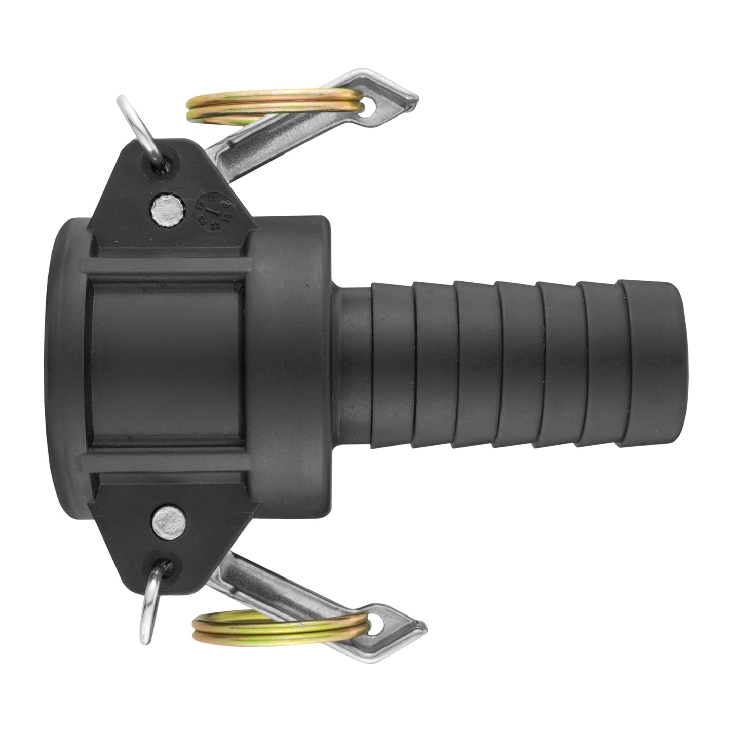 Type C Camlock Pipe Connector, 2" - 1.5" Barb