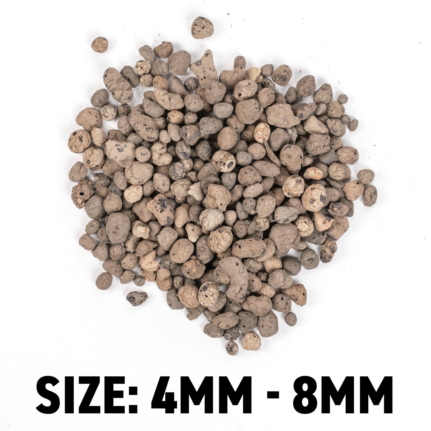 Clay Hydroponic Aggregate Pebbles, 4mm - 8mm
