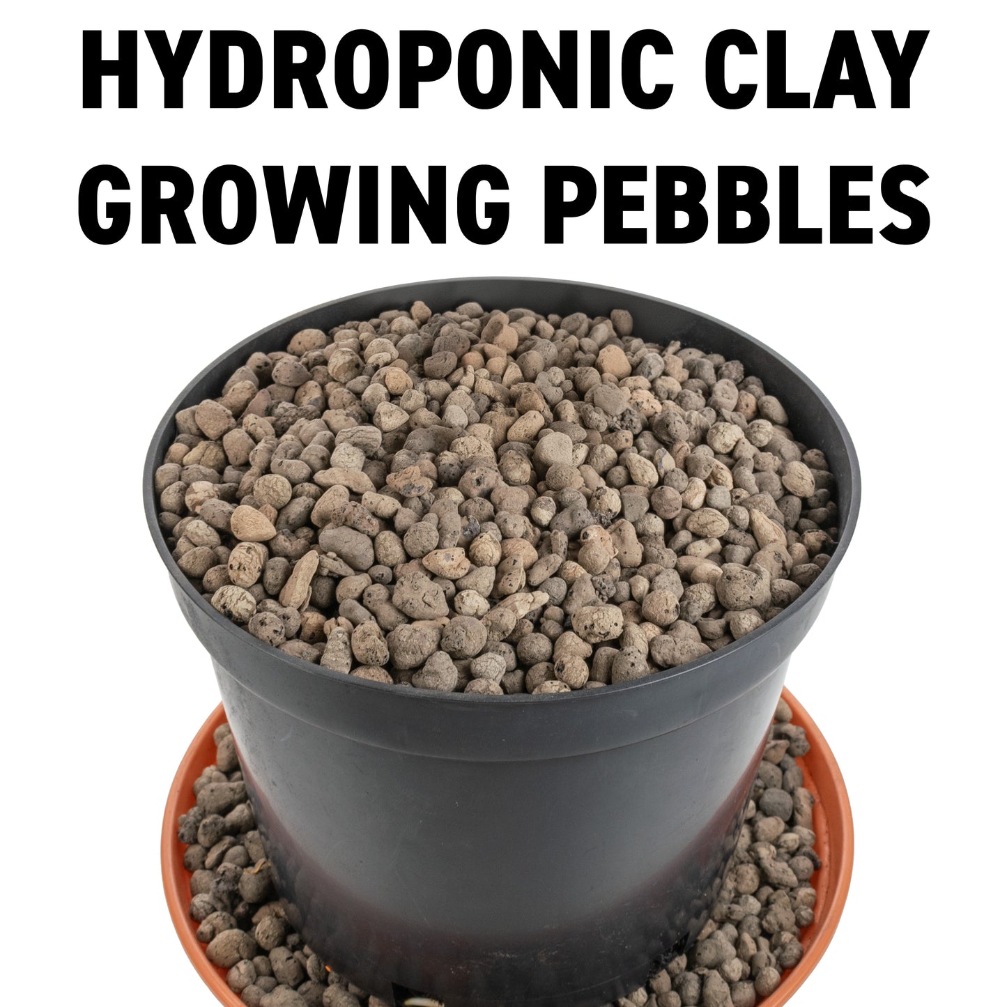 Clay Hydroponic Aggregate Pebbles, 4mm - 8mm