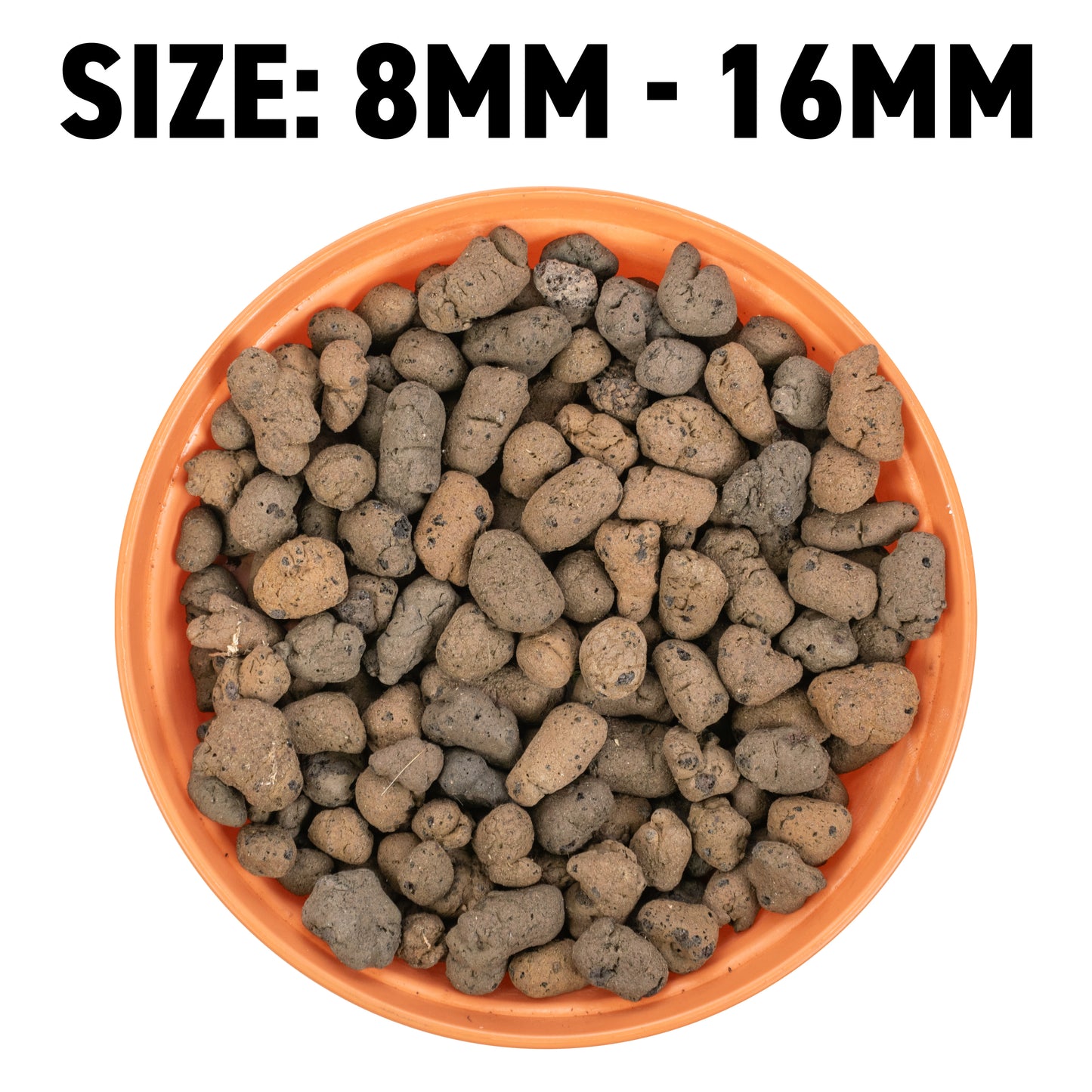 Clay Hydroponic Aggregate Pebbles, 8mm - 16mm