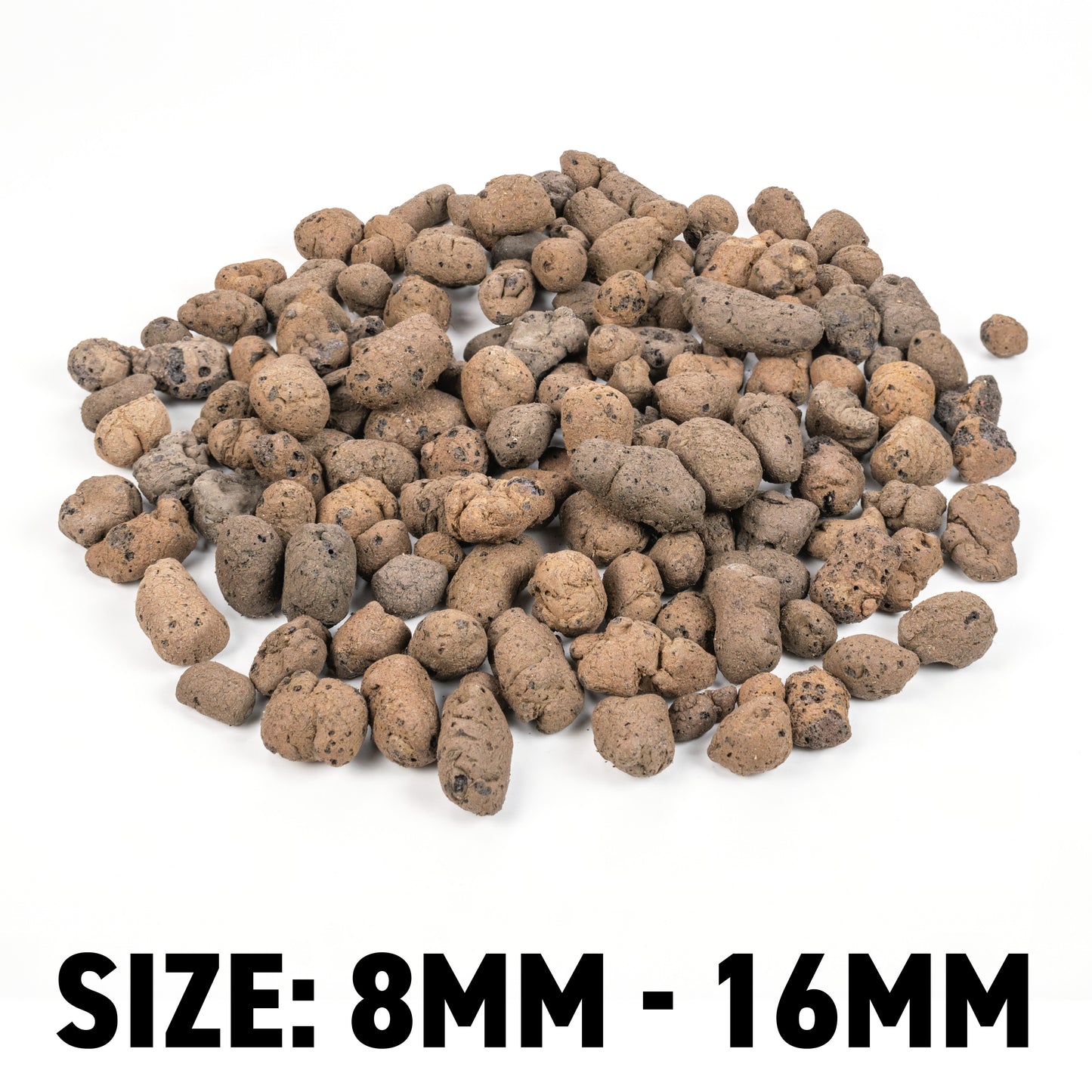 Clay Hydroponic Aggregate Pebbles, 8mm - 16mm