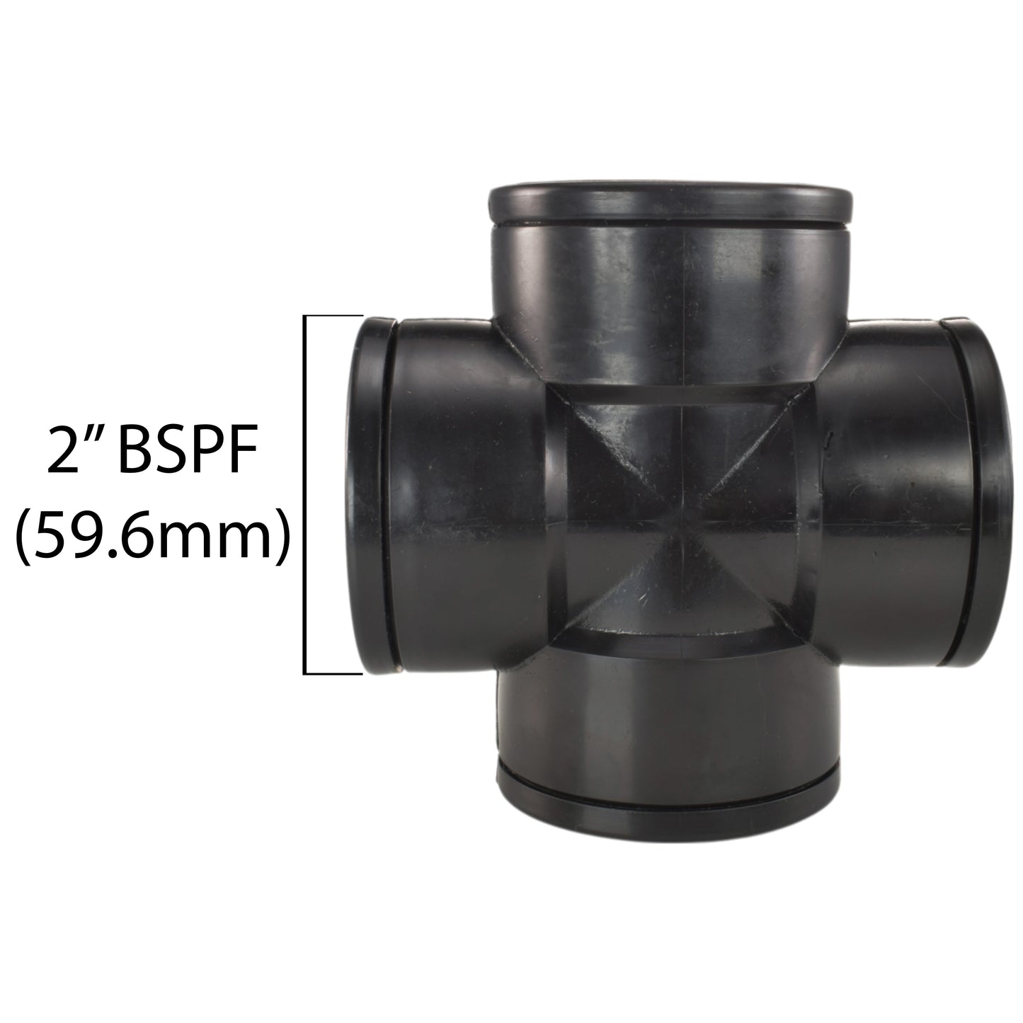 Polypropylene 4-way Female BSP Cross Splitter, 2"