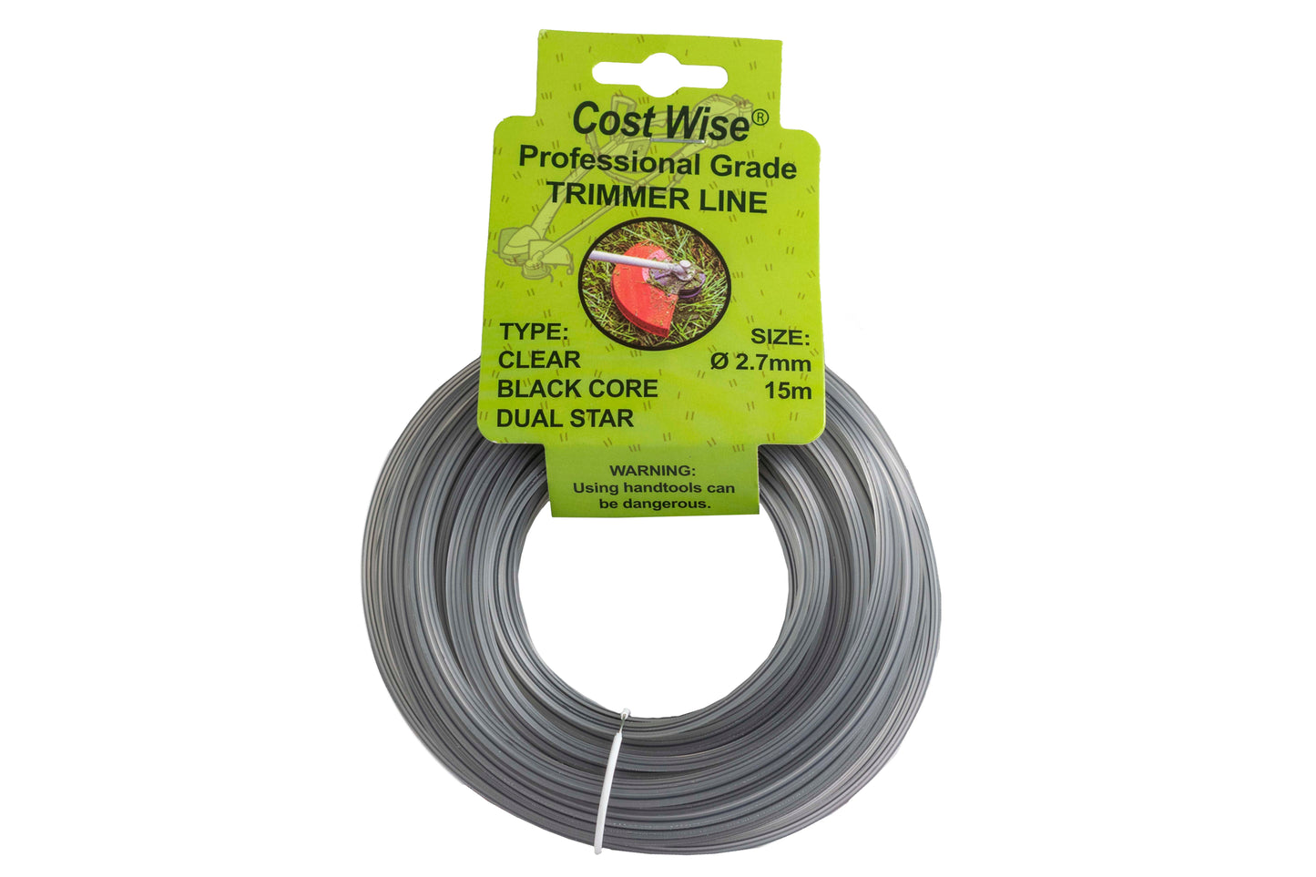 15m Dual Core Twisted Black Star Trimmer Line, 2.7mm