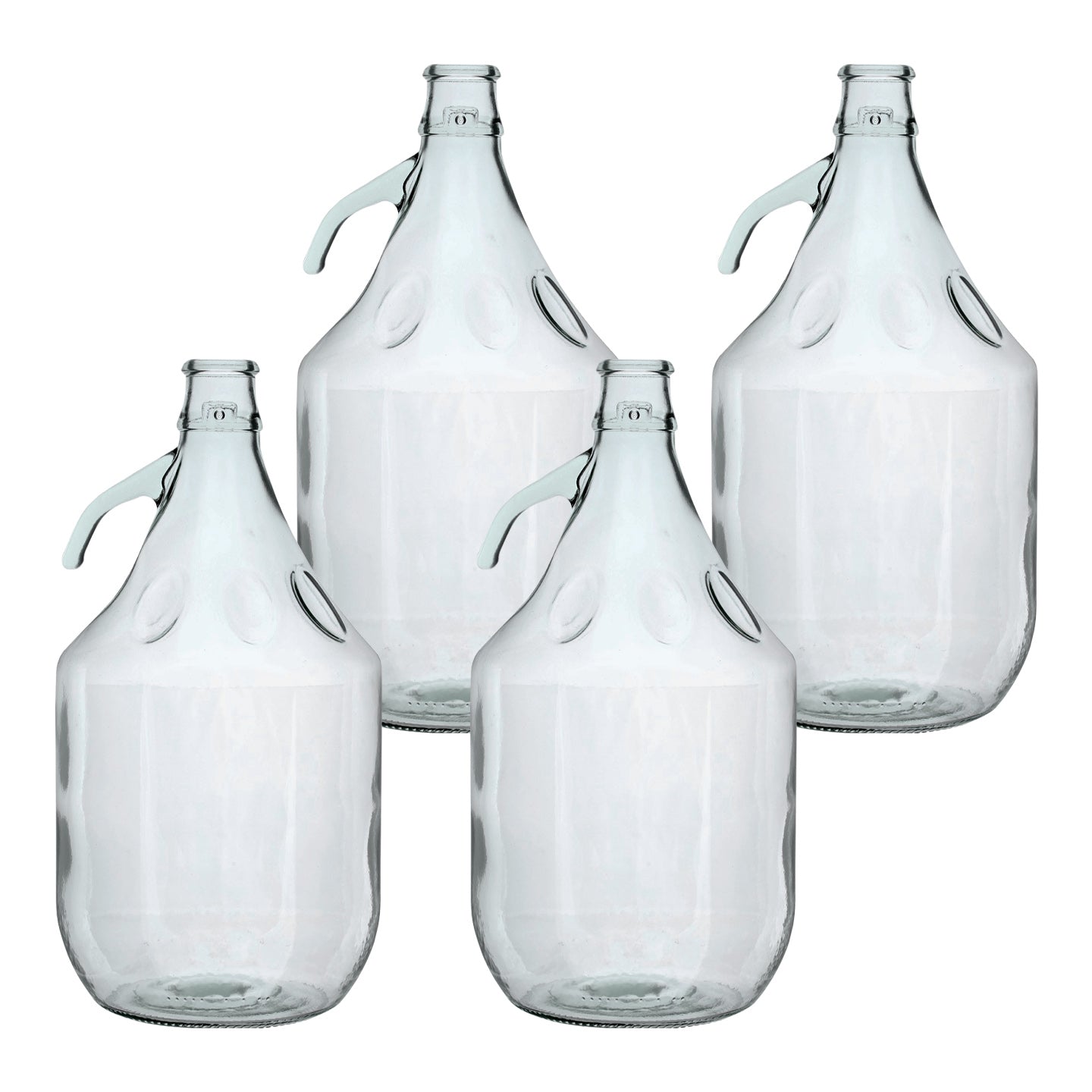 5L Clear Glass Demijohn Bottles, Box of 4