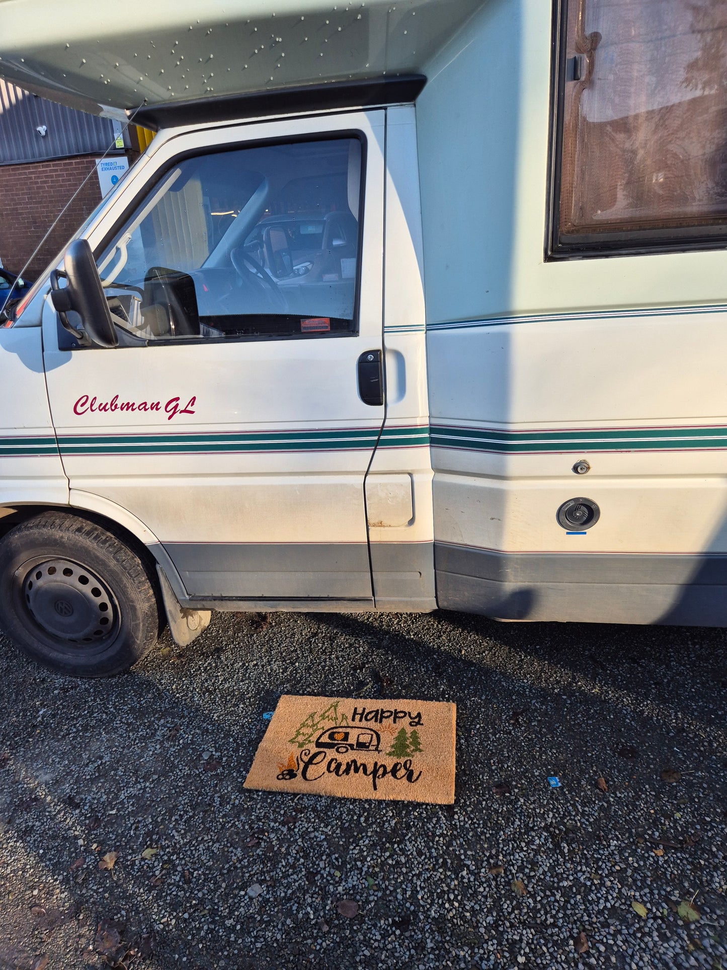 Coir Doormat, 60cm x 40cm - 'Happy Camper'