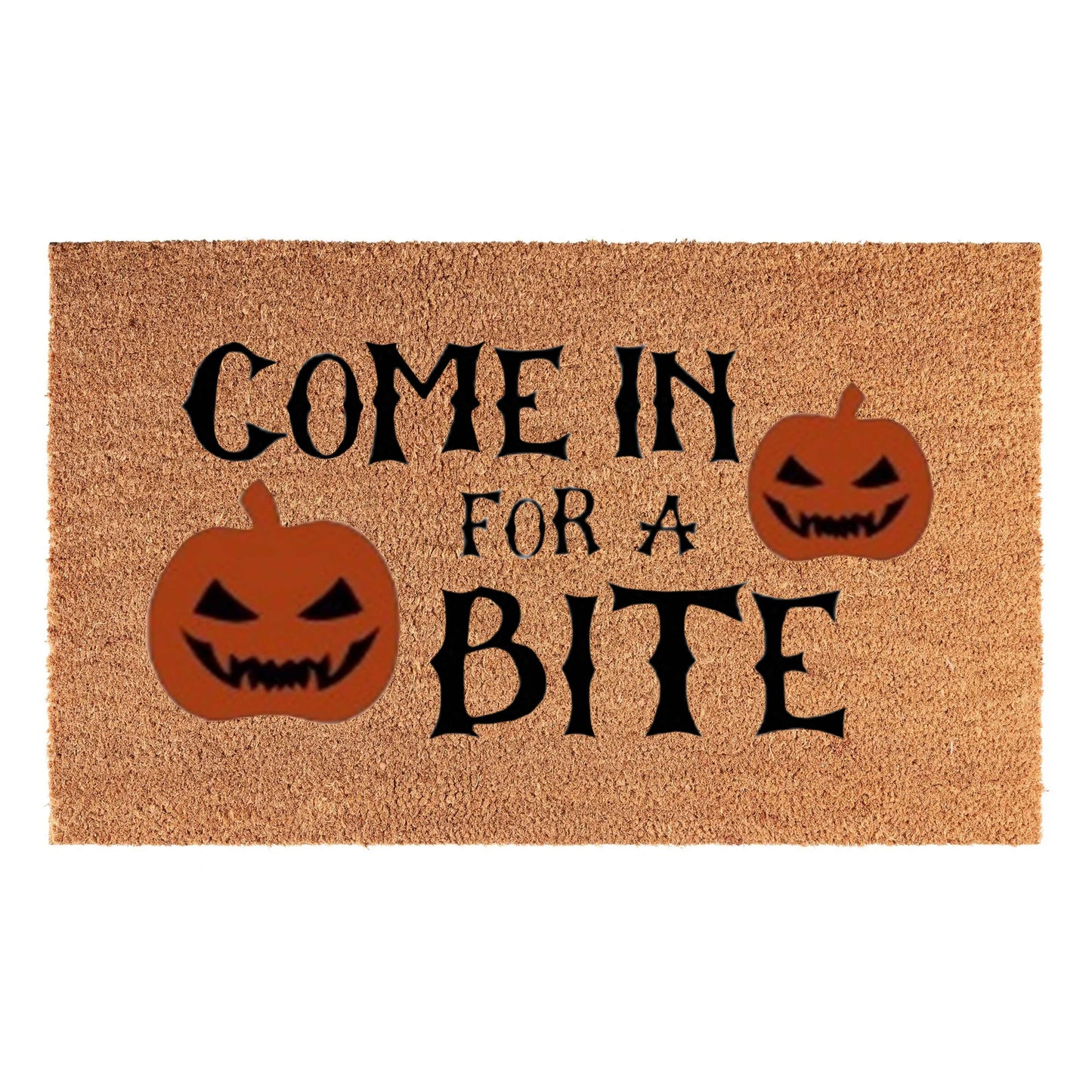 Coir Doormat, 60cm x 40cm - 'Come In For A Bite'