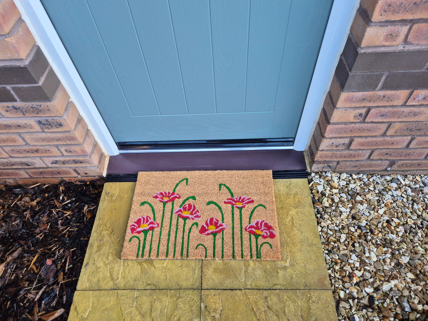 Coir Doormat, 60cm x 40cm - 'Poppy'