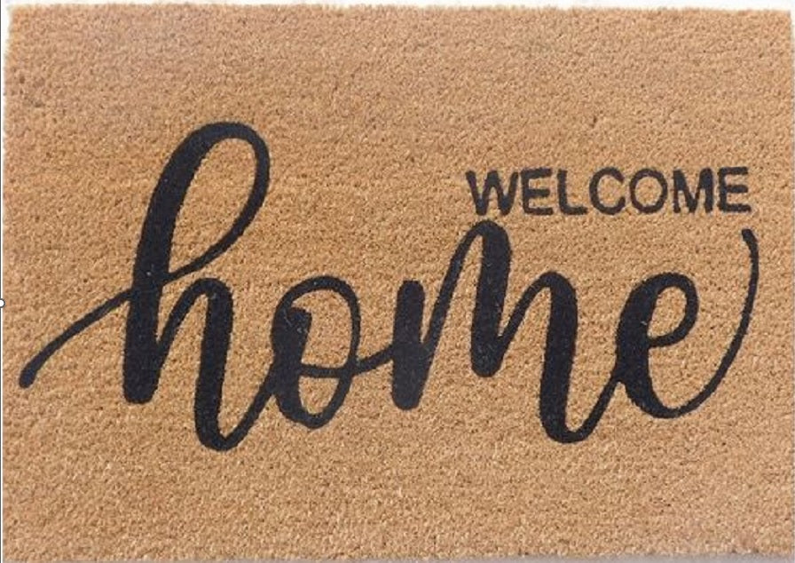 Coir Doormat, 60cm x 40cm - 'Welcome Home'