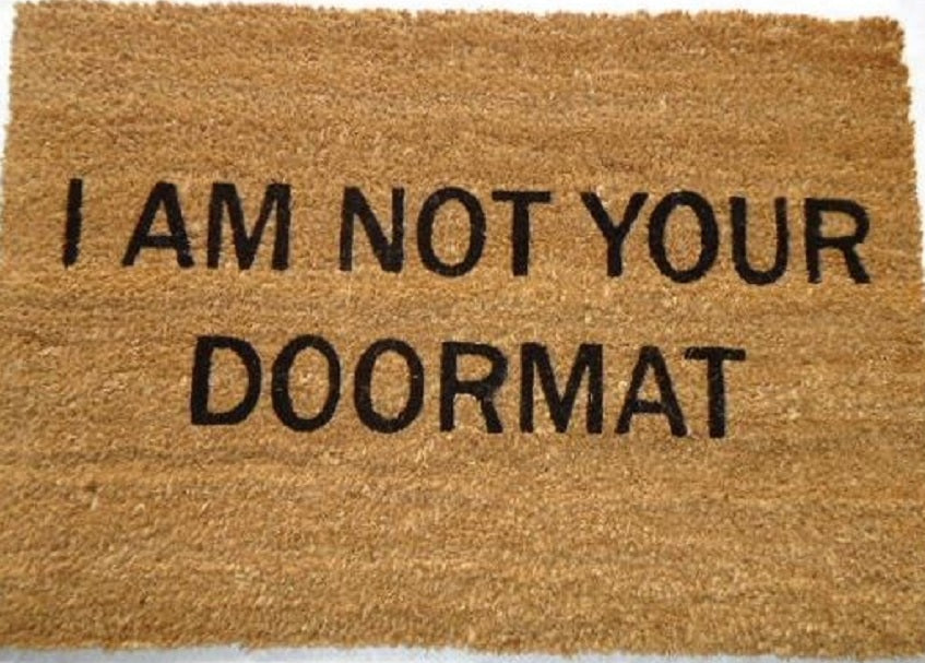 Coir Doormat, 60cm x 40cm - 'I Am Not Your Doormat'