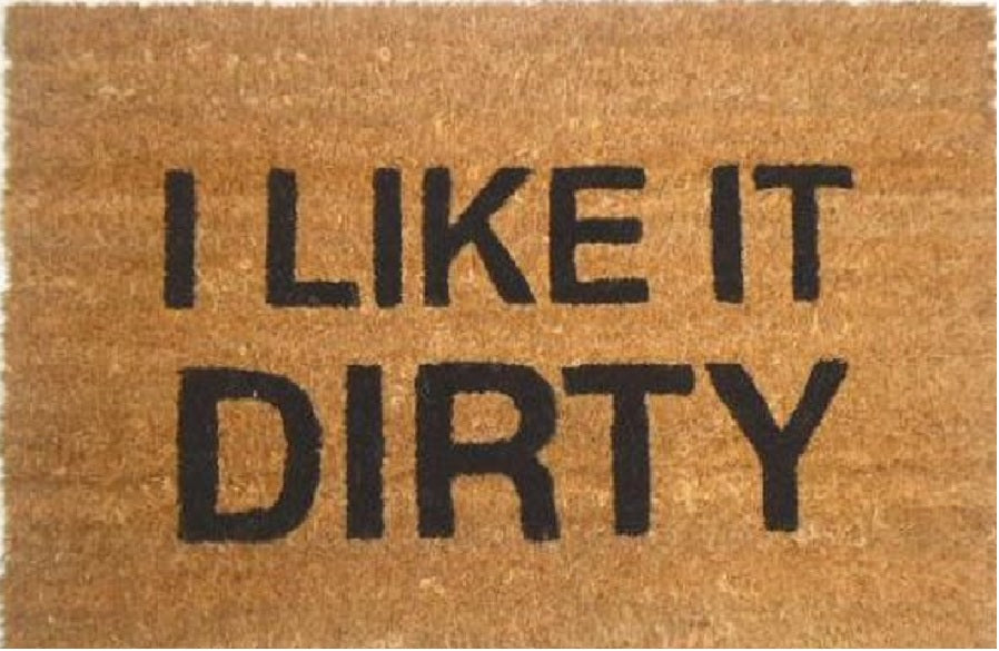 Coir Doormat, 60cm x 40cm - 'I Like It Dirty'