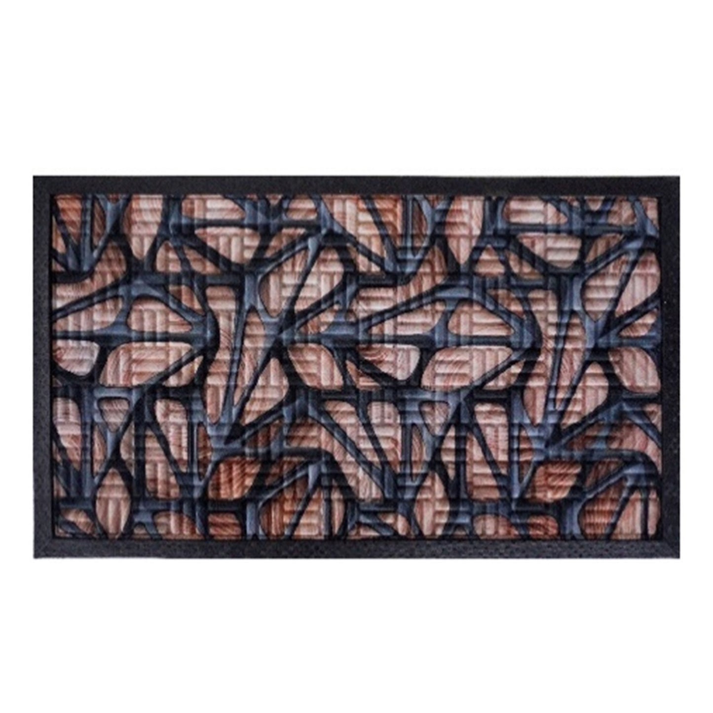 3D Embossed Doormat, 75cm x 45cm - Wooden
