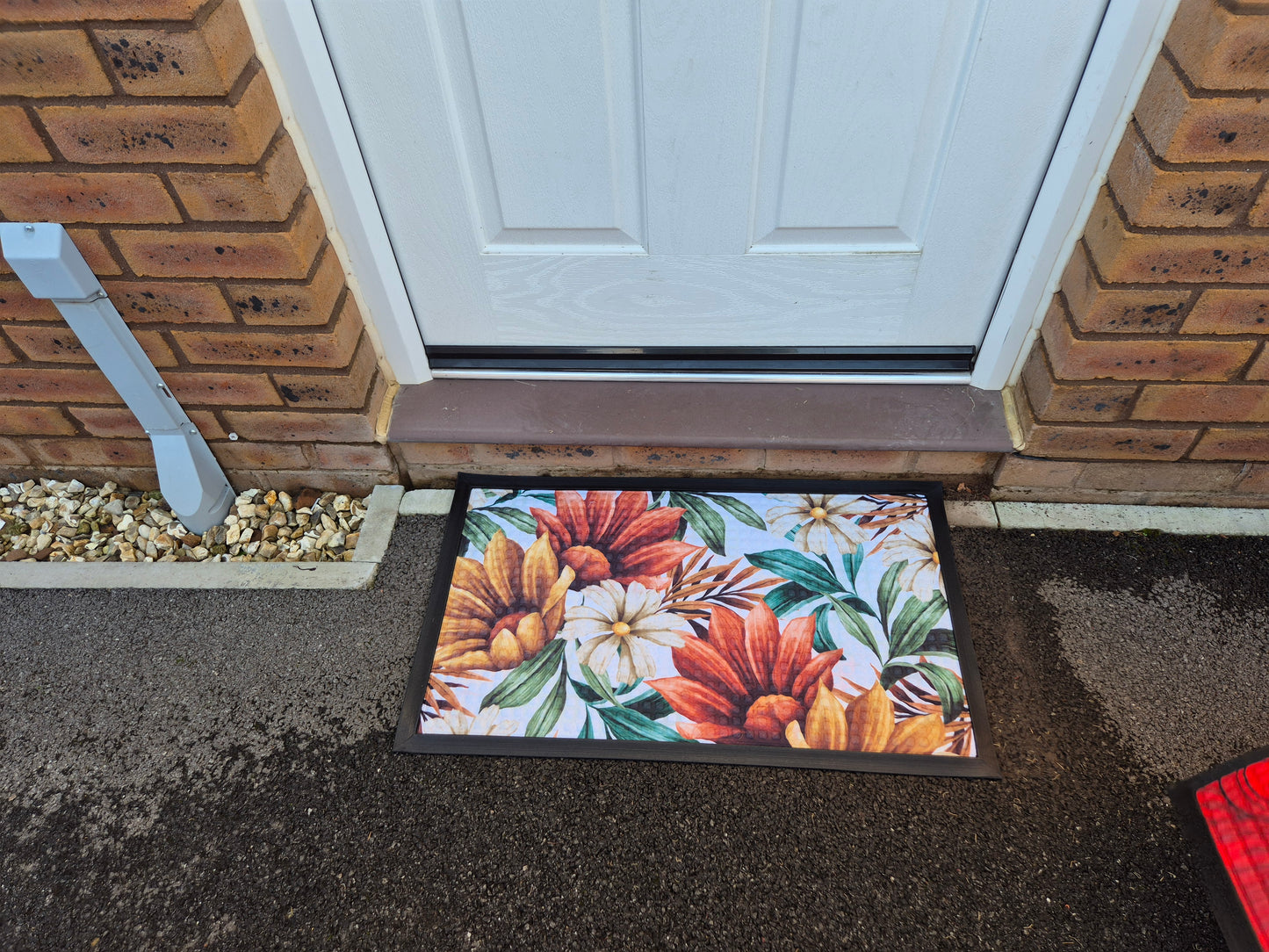 3D Embossed Doormat, 75cm x 45cm - Pastel Flowers
