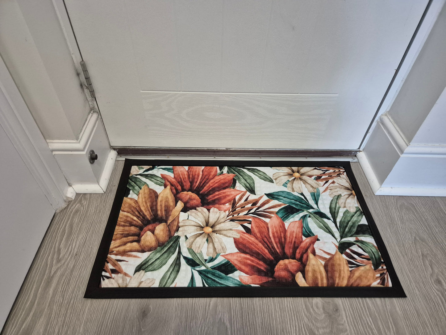 3D Embossed Doormat, 75cm x 45cm - Pastel Flowers