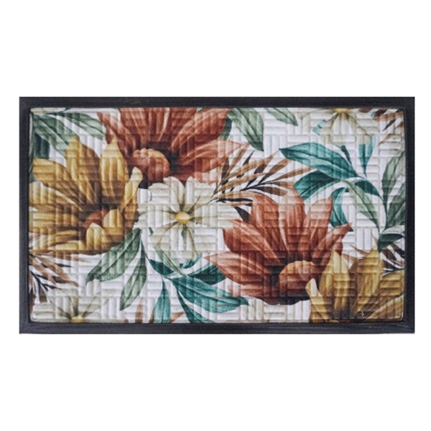 3D Embossed Doormat, 75cm x 45cm - Pastel Flowers