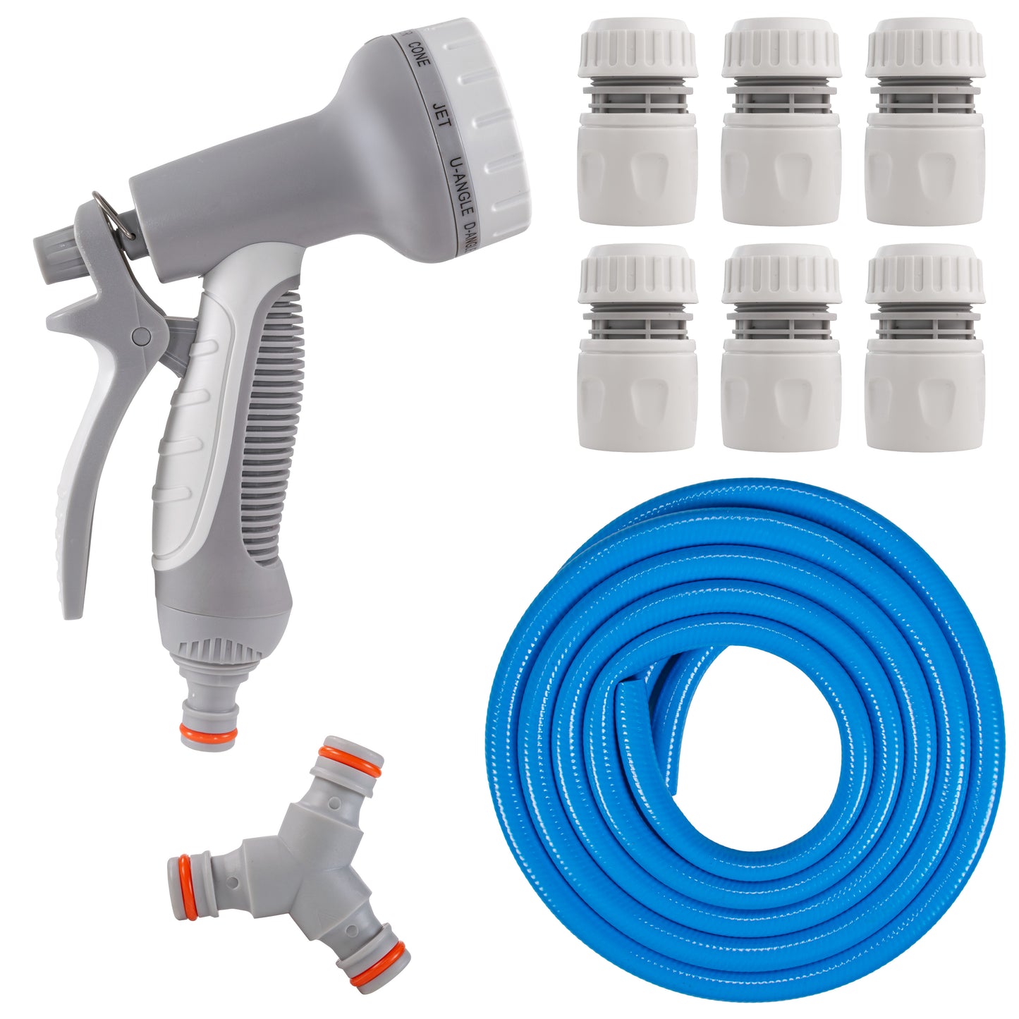 Hot & Cold Dog Shower Wash Kit with Water Sprayer, Blue