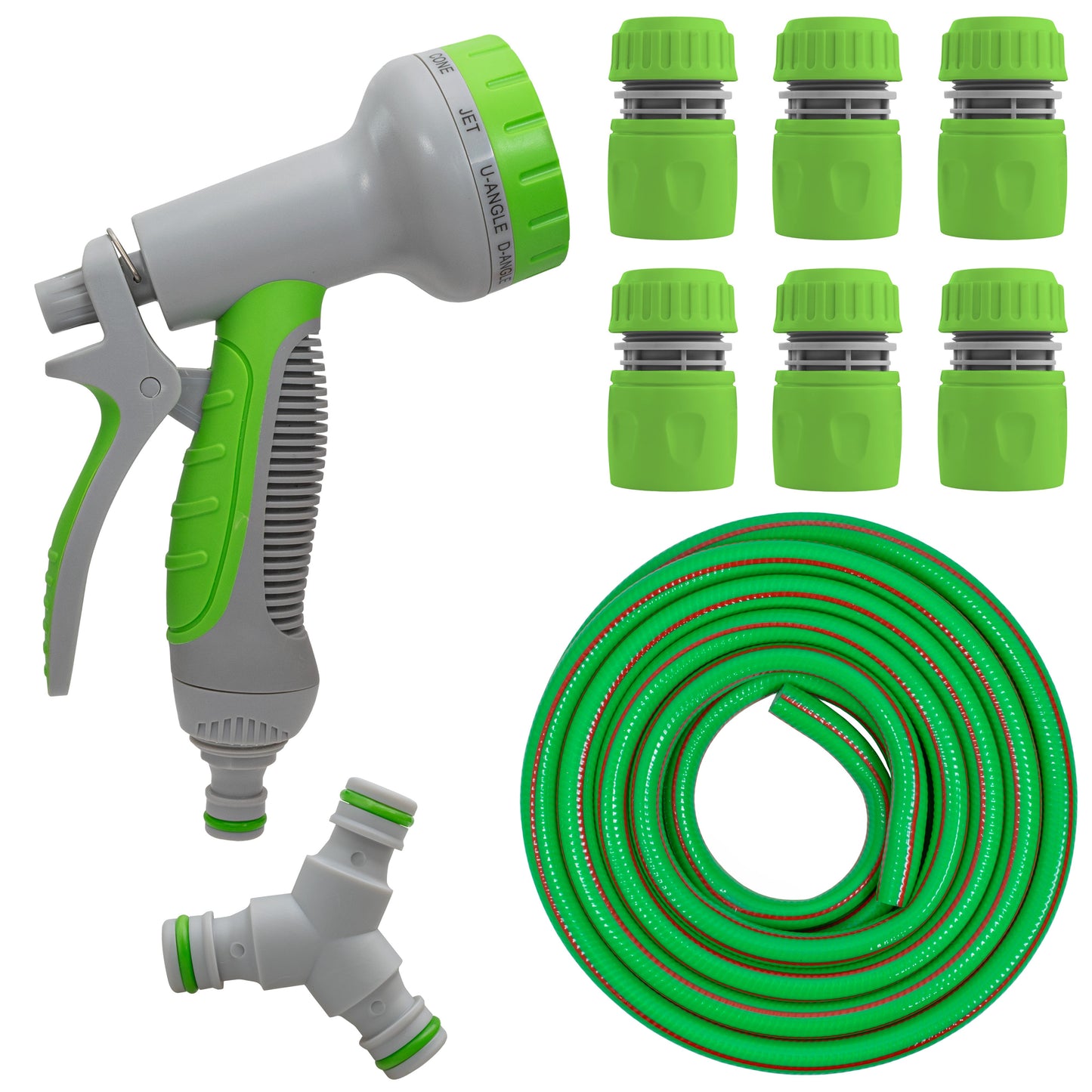 Hot & Cold Dog Shower Wash Kit with Water Sprayer, Green