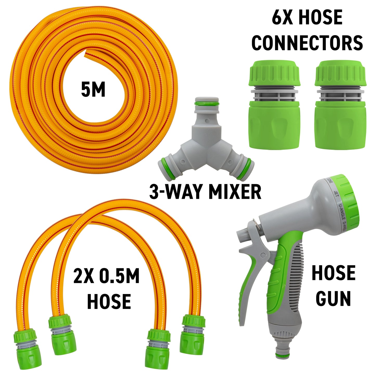 Hot & Cold Dog Shower Wash Kit with Water Sprayer, Yellow