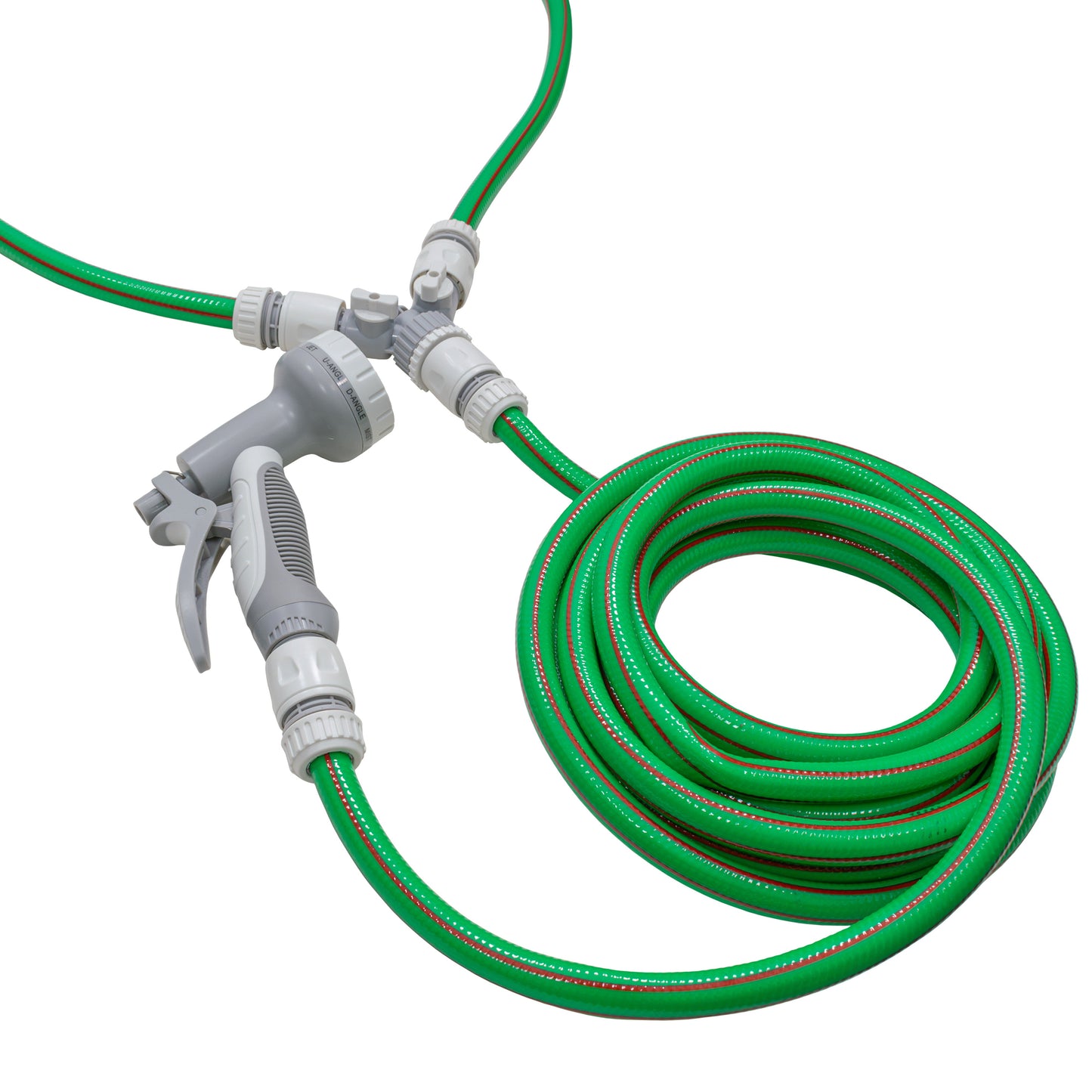 Hot & Cold Dog Shower Wash Kit with Water Sprayer & Valved Mixer, Green