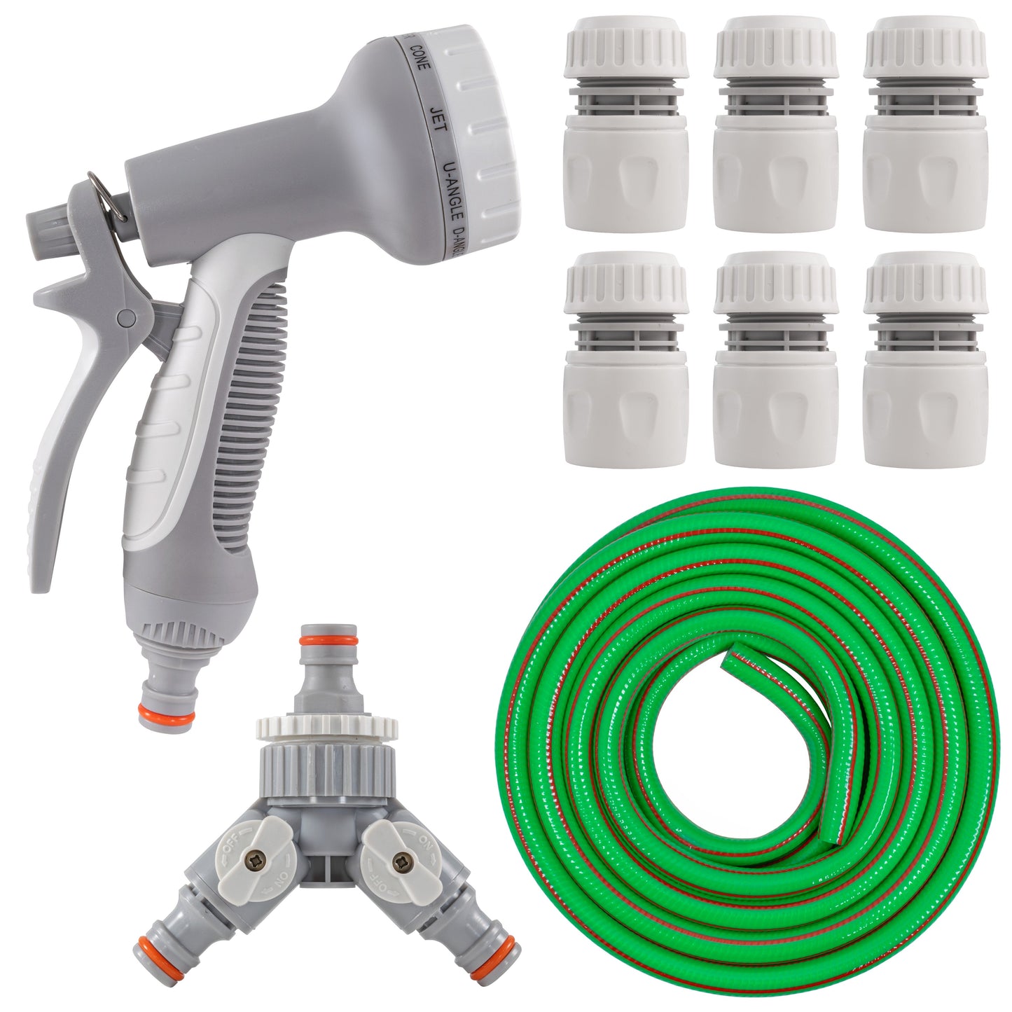 Hot & Cold Dog Shower Wash Kit with Water Sprayer & Valved Mixer, Green